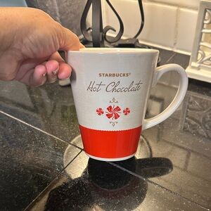 Starbucks Red and White Hot Chocolate Mug